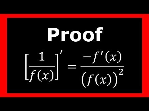 Reciprocal Rule for Derivatives - Proof (Using the Limit Definition of Derivative)