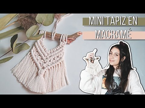 MINI MACRAME TAPESTRY STEP BY STEP | LEARN TO MAKE THIS WALL DECORATION FROM SCRATCH BASIC KNOTS