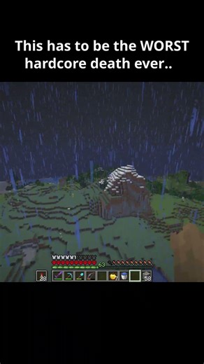 the WORST hardcore death in history.. 😭💔 #minecraft #minecraftmemes