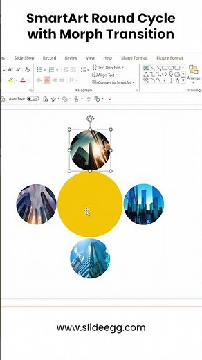 SmartArt Round Cycle with Morph Transition