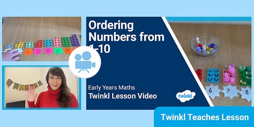 Early Years (Ages 3-5) Maths: Using Numicon Shapes to Order Numbers from 1-10 Video Lesson