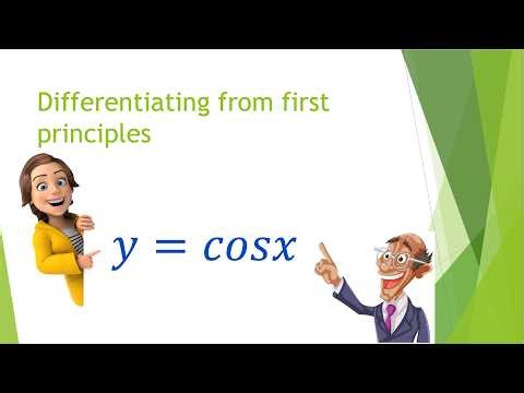 Derivative of cosx from first principles