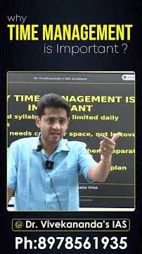 Why Time Management is Important for UPSC Aspirants ⏳🔥 | Dr Vivekananda’s IAS Academy
