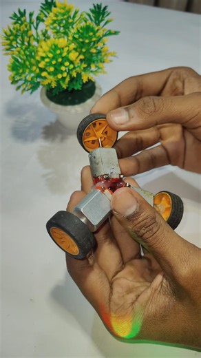 Mini 3 Wheeler Toy Car Running Test 🔥 | DC Motor Project | Part 2 #shorts