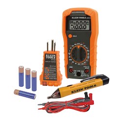 Test Kit with Multimeter, Non-Contact Volt Tester, Receptacle Tester - 69149P | Klein Tools
