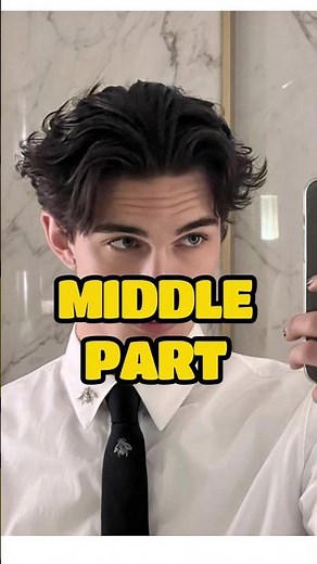 how to get perfect middle part hairstyle. #looksmaxxing #middlepart