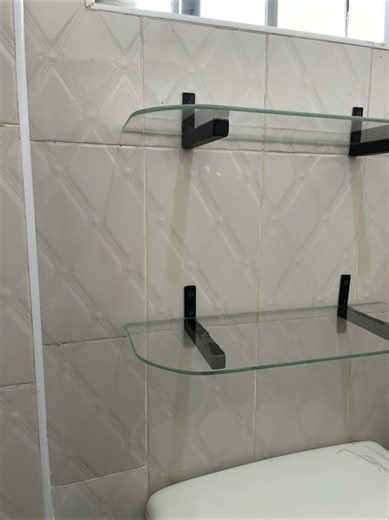 Stunning Curved Edge Floating Glass Shelves