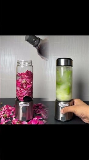Rose Petals in Mini Blender
