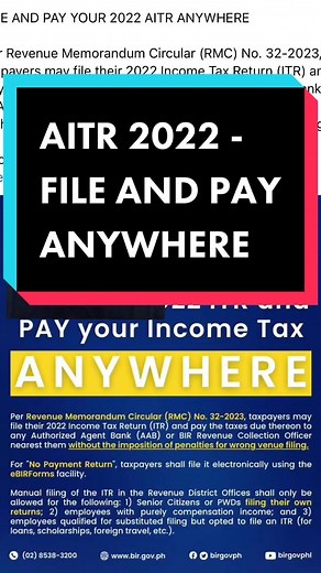 Filings and Payments for AITR 2022: Key Guidelines