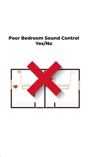 Is your bed in the wrong spot? 🛏️🔊 #bedroomlayout #interiordesign #soundproofing #bedroomtips