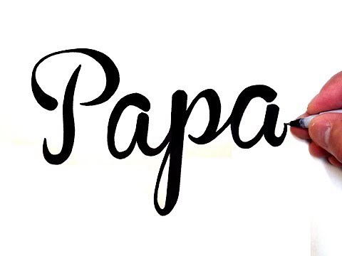 How to Draw and Write Papa in Fancy Cursive