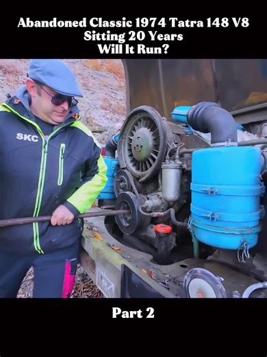Part 2-A Classic 1974 Tatra 148 V8 sitting 20 years!Will It Run?#willitrun #recovery #old #restoration #car #motor #rescue #tiktok #engine #fyp