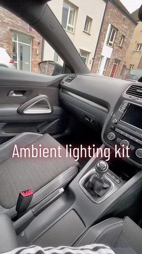 Custom Ambient Lighting Installation in Volkswagen Scirocco