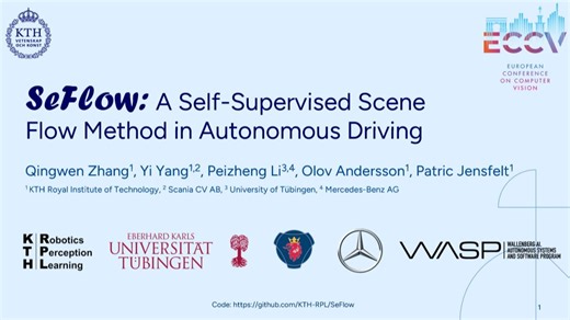 自动驾驶自监督点云光流 ECCV'24: SeFlow A Self-Supervised Scene Flow Method