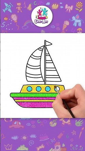 Boat Drawing For Kids #shorts #drawing