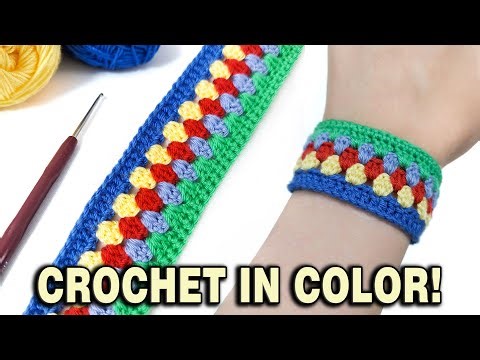 Colorful Crochet Bracelet Tutorial