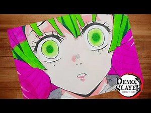 How to draw Mitsuri Kanroji ✨️💖 from Demon Slayer | Easy to draw anime step-by-step