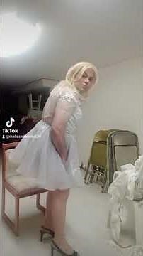 Crossdressing with Melissa Lace Dress👄👄👄