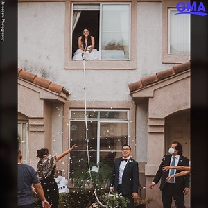 5.3K views · 87 reactions | This bride didn’t let her positive COVID-19 diagnosis days before her wedding stop her from (safely) marrying the love of her life. https://gma.abc/3qdQSJx | Good Morning America | Facebook