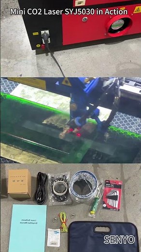 Mini CO2 Laser SYJ5030 in Action 🔥CO2 Laser Engraving Machine 5030 | Wood Acrylic Test