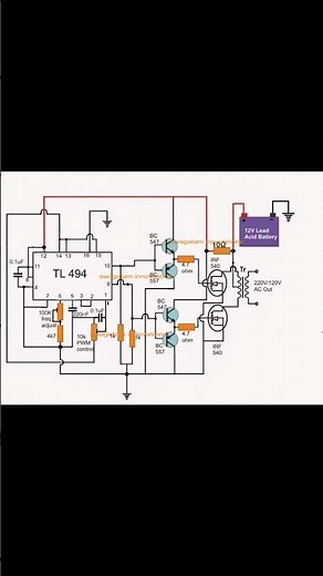 how to make 220 inverter circuit using tl494 ic