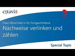 Citavi 6 Word Add-in: Nachweise verlinken und zählen (3.3)