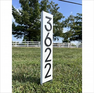 Metal Address Sign for House / Modern Metal Address Plaque / Metal Address Sign for Yard / Metal House Numbers / House Number Sign - Etsy
