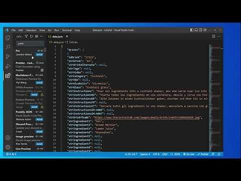 How to create a JSON file in Visual Studio Code.