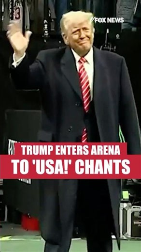 Trump gets 'USA!' chants as he enters NCAA wrestling championship #foxnews #trump #wrestling