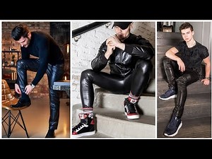 Amazing and dashing leather Tight pants outfits for men & boys#2022