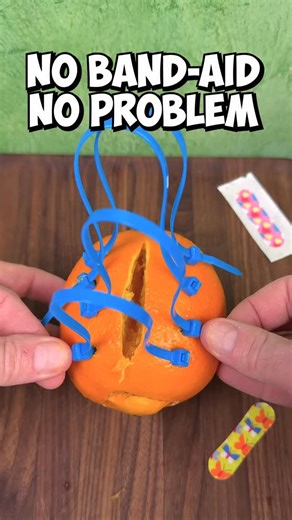 Noah Klein on Instagram: "No band-aid no problem #asmr #lifehack #fruit"