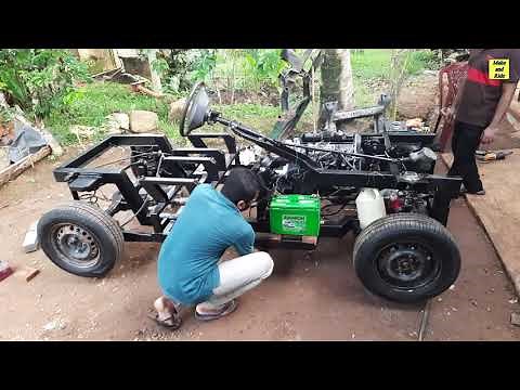 Home Made Four Wheeler Jeep(Part2) | Making a four wheeler jeep using front wheel drive engine
