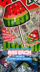 HARD CANDY LOLLIPOPS🍭Expiry date:06/2027 , 50PC Available in: -Watermelon &-Blueberry | CJ Shop Pty Ltd