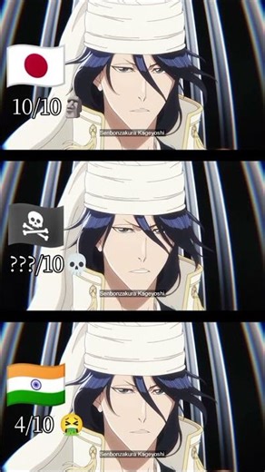 Byakuya Kuchiki Bankai in 3 Different Languages | Senbonzakura Kageyoshi 🌸 | Bleach #shorts
