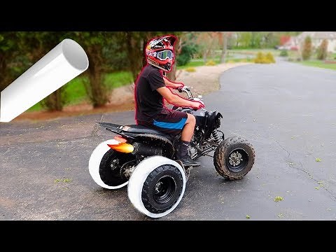 DRIFT QUAD PVC TIRES!!! GONE WRONG