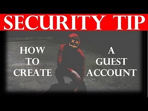 How to create a guest account on windows 10 (netplwiz)