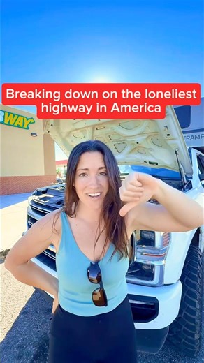 Breaking down on the loneliest highway in America, #VanLife #Camping #TruckCamper #TravelCouple ￼