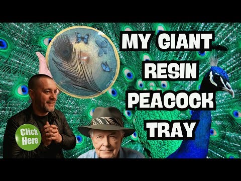 REAL Peacock Feathers in RESIN! 🦚✨ Creating a Stunning PEACOCK TRAY!