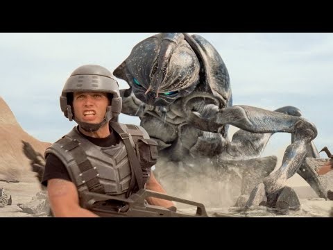 Starship Troopers (1997) - Johnny blows-up a Tanker Bug | RetroMovies