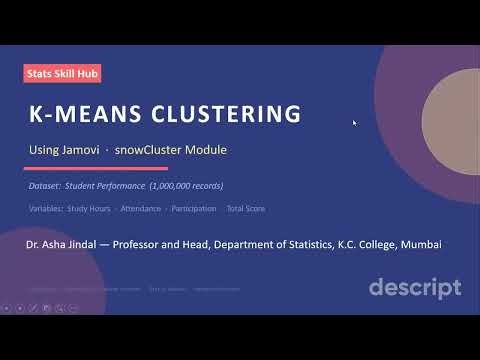 K-Means Clustering in Jamovi | Student Performance Dataset