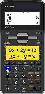 SHARP EL-W: Solve System of Equations (EQN Mode) Hack! W516, W506 Calculator #maths #education