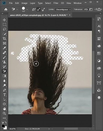 how to remove background with eraser tool in photoshop #short