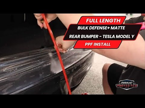 Full Length PPF Install - Bulk Defense+ Matte PPF Install - Rear Bumper - Tesla Model Y