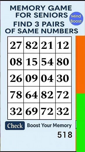 Brain Training for Seniors – Daily Brain Boost Challenge | Match the Numbers