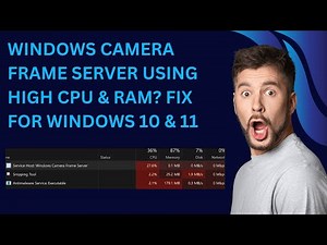 Windows Camera Frame Server Using High CPU & RAM? Fix for Windows 10 & 11