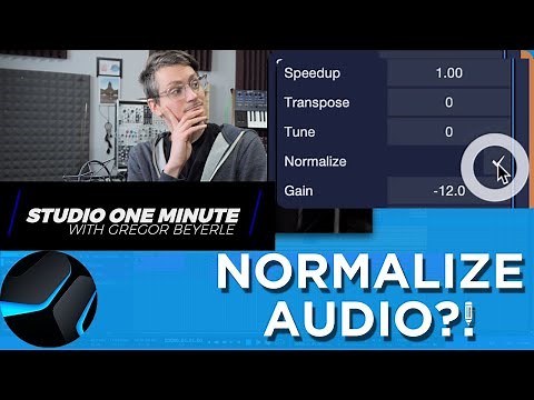 Normalize Audio - Yay or Nay? #StudioOneMinute