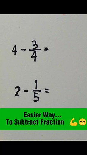 81K views · 1K reactions | Easier way subtract fraction  #Learning #mathematics | Mathtuto | Facebook