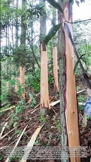 Peeling Trees with a Machete: How Traditional Bark Removal Keeps Forests Healthy