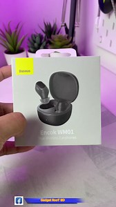 baseus WM01 specs and features: * Bluetooth: V5.0 * Communication distance: 10m * Standby time: 250hours * Music time: 5 hours (70% of the volume) * Music listening duration with charging box: 25 hours * Battery capacity: 40mAh/0.148Wh(earphones) 300mAh/1.11Wh(charging box) * Charging time: 1.5hours * Frequency response range: 20Hz-20KHz * Style: Ear Hook * Control Button: Yes * Volume Control: No * Sensitivity: 106dB * Number Of Drivers：2 * Impedance Range: up to 32 Ω price: inbox এখন থেকে নতুন