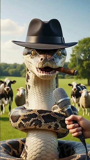 Finally Python Interview For Animals #shorts #cow #python